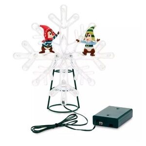 Disney Parks Chip 'n Dale Light-Up Christmas Tree Topper (NEW IN BOX)